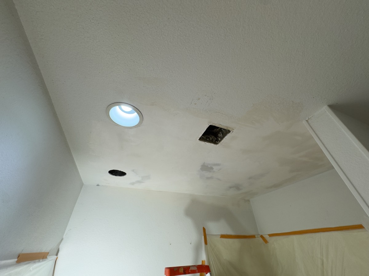Ceiling repair during taping and finishing