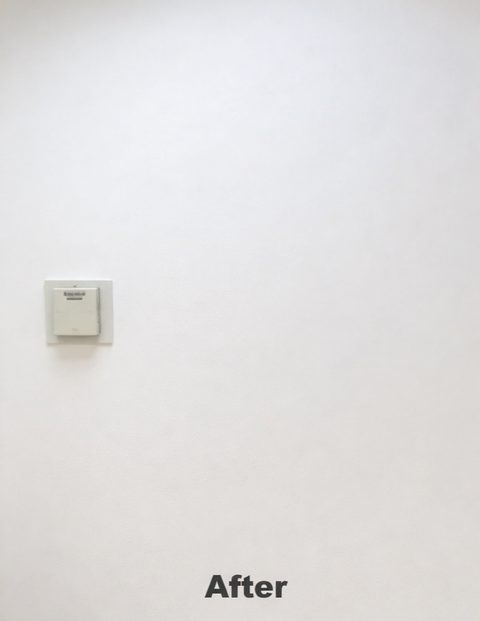 Smooth finished wall after drywall repair